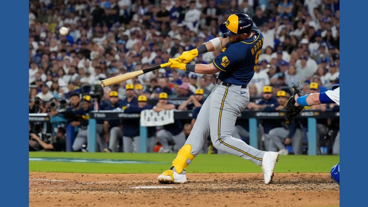 Brewers stun Dodgers with back-to-back homers in 7th inning and take 3-0 lead in NLCS with 6-2 win — KARE 11 Sports, Minnetonka Sports news